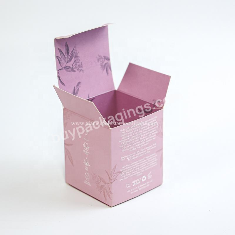 2023 Brand Name Print Kraft Paper Uv Pink Cute Pet Candle Box Rose Candle Boxes For Jars