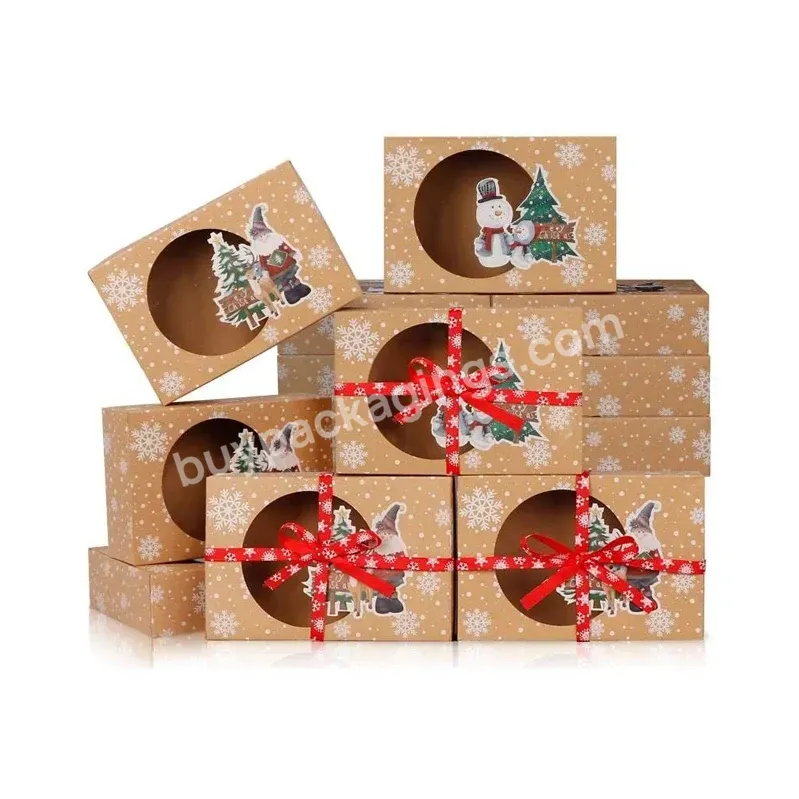 2023 Most Popular Marry Christmas Fashionable Packaging For Snack Candy Christmas Apple Paper Box