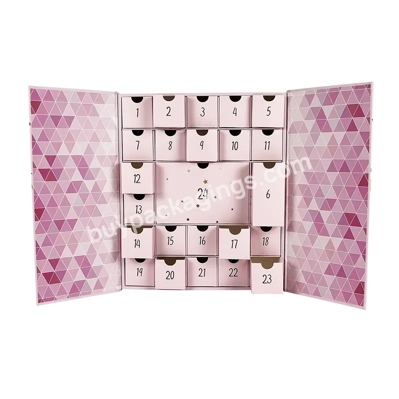 2023 New Advent Calendar Box Make Up Empty 24 Drawers Advent Box Beauty Countdown Advent Calendar Box Cosmetic 25 Days Handmade