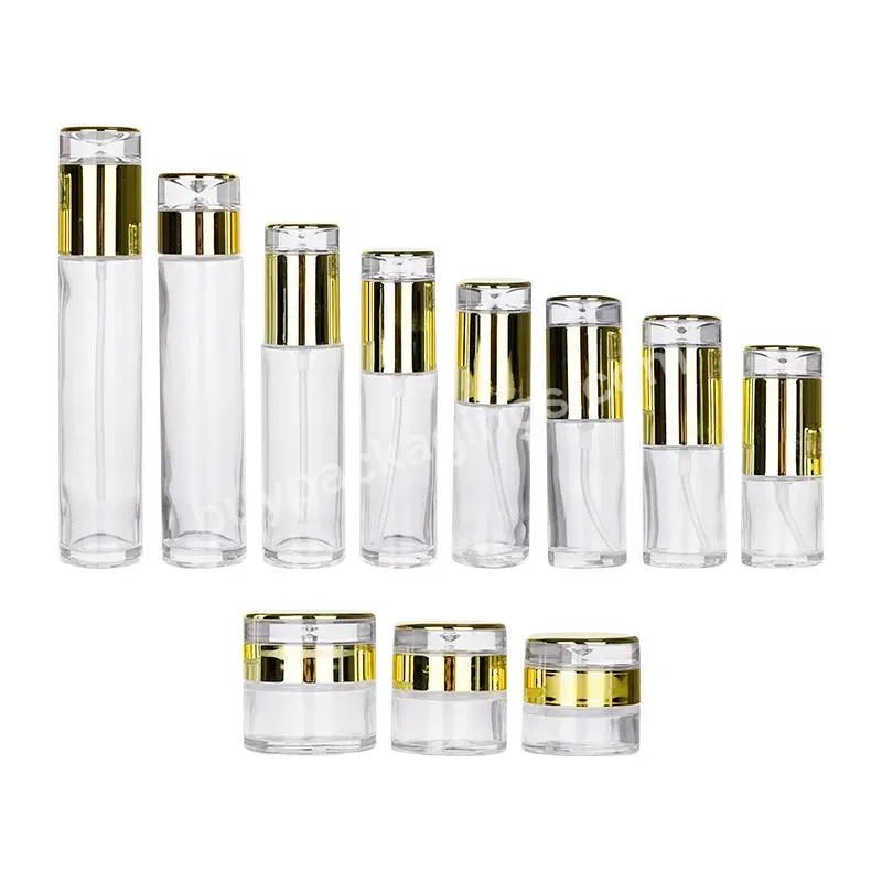 20g 30g 50g Empty Glass Cream Jar 20ml 30ml 40ml 50ml 60ml 80ml 100ml 120ml Serum Lotion Foundation Skincare Glass Pump Bottle