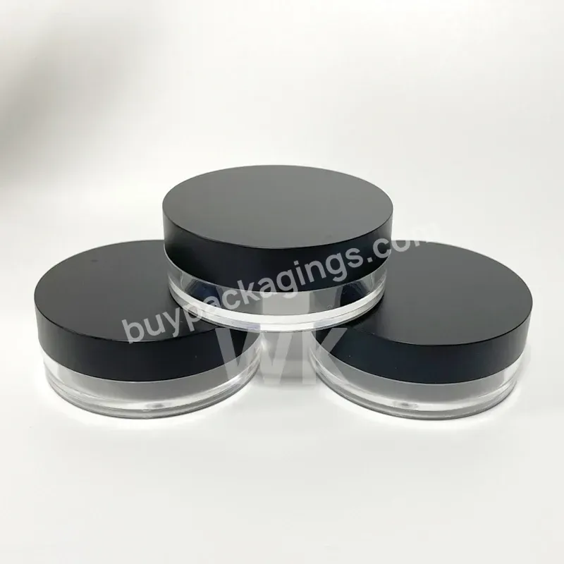 20g Pet Plastic Round Cosmetic Facial Cream Jar With Black Screw Caps