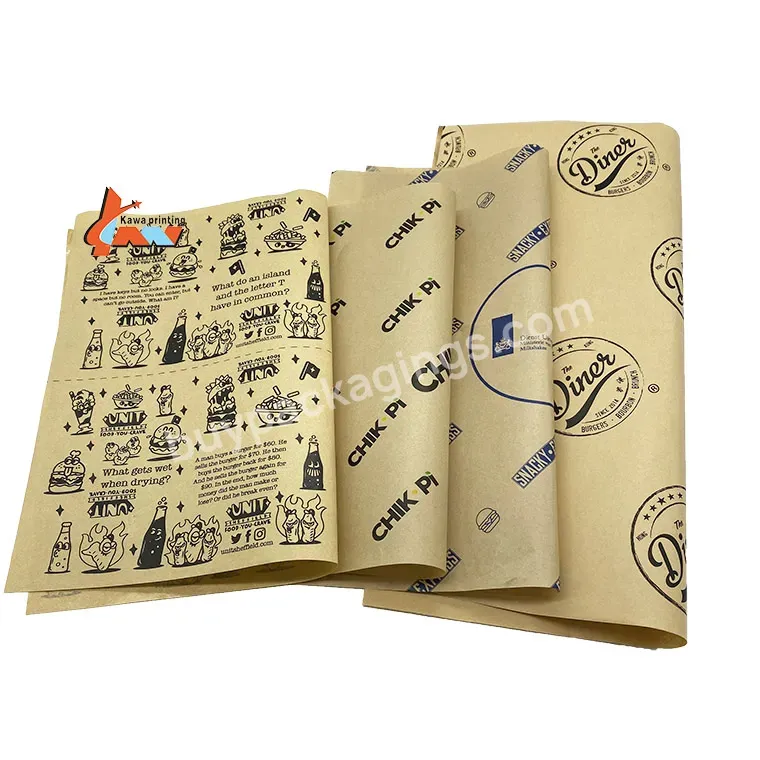 30gsm Custom Recyclable Printed Greaseproof Paper,Food Grade Kraft Paper - Buy Kraft Paper,Food Grade Kraft Paper,Greaseproof Paper.