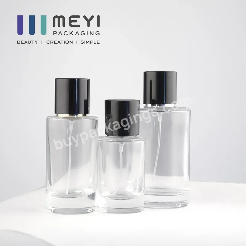 30ml 50ml 100ml Cylinder Round Shape Perfume Bottle With Aluminum Cap Box Available