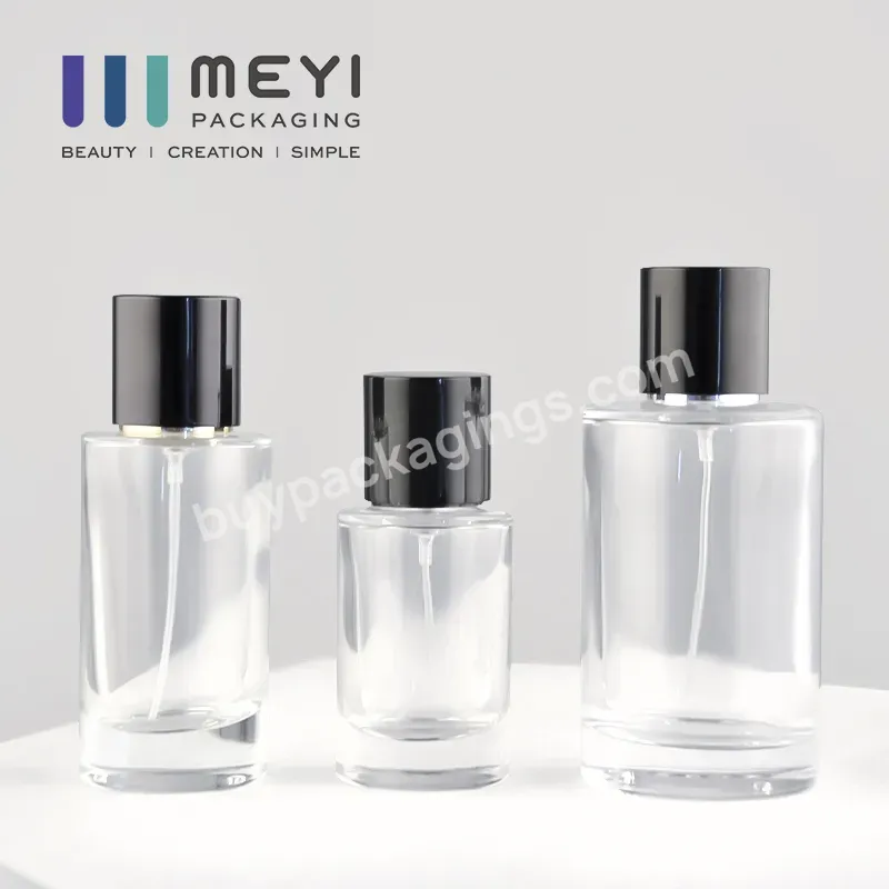 30ml 50ml 100ml Cylinder Round Shape Perfume Bottle With Aluminum Cap Box Available