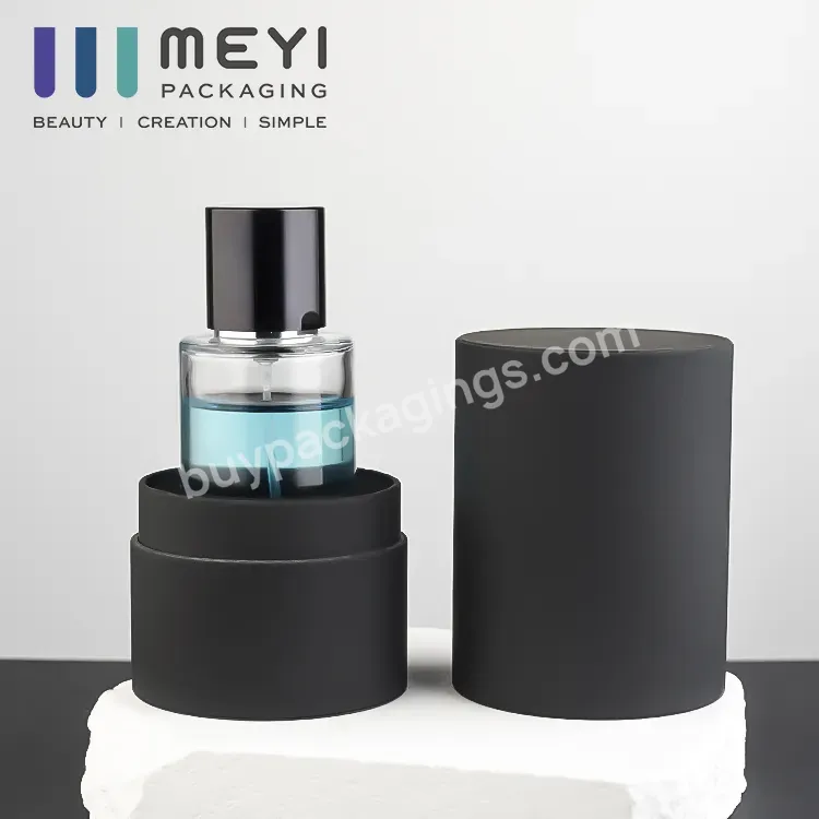 30ml 50ml 100ml Cylinder Shape Perfume Bottle With Magnetic Cap And Tube Gift Box