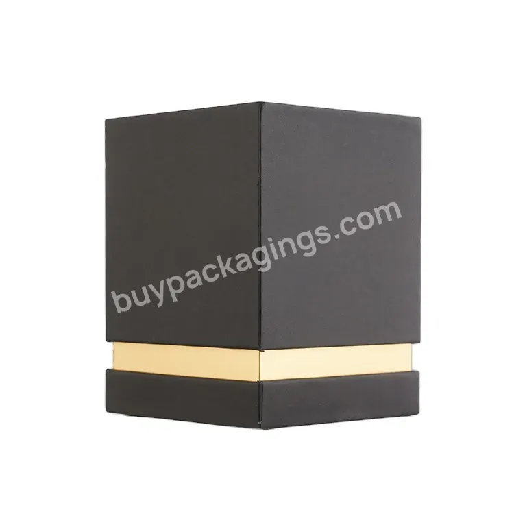 30ml 50ml 100ml Empty Perfume Bottle Packaging Square Black Glass Perfume Bottle With Box And Customized Lid