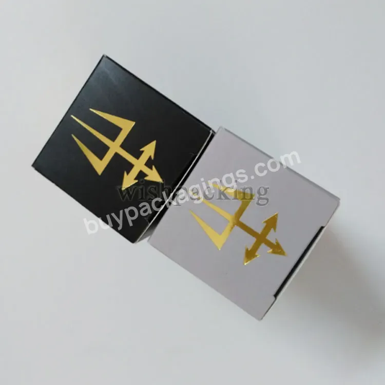 350gsm,400gsm Gold Uv Shinny Silk Printing Paper Cosmetic Box / Perfume Box With Varnish Logo