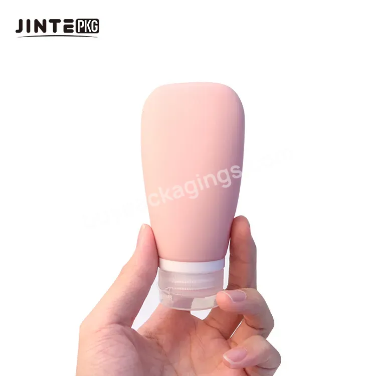 37ml 60ml 90ml Pink Silicone Flip Cap Soft Travel Bottle Tube For Cosmetic Packaging Shampoo Lotion Cream - Buy Lotion Tube,Cosmetic Tube Packaging,Travel Silicone Tube.