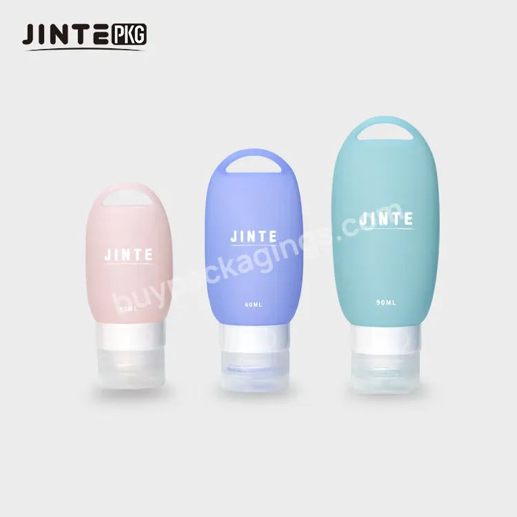 37ml 60ml 90ml Silicone Reusable Cosmetic Travel Container Bottle Shampoo Portable Travel Squeeze Tube Bottle - Buy Large Diameter Plastic Tubes,Cosmetic Lipgloss Tube,Custom Printed Plastic Tube.