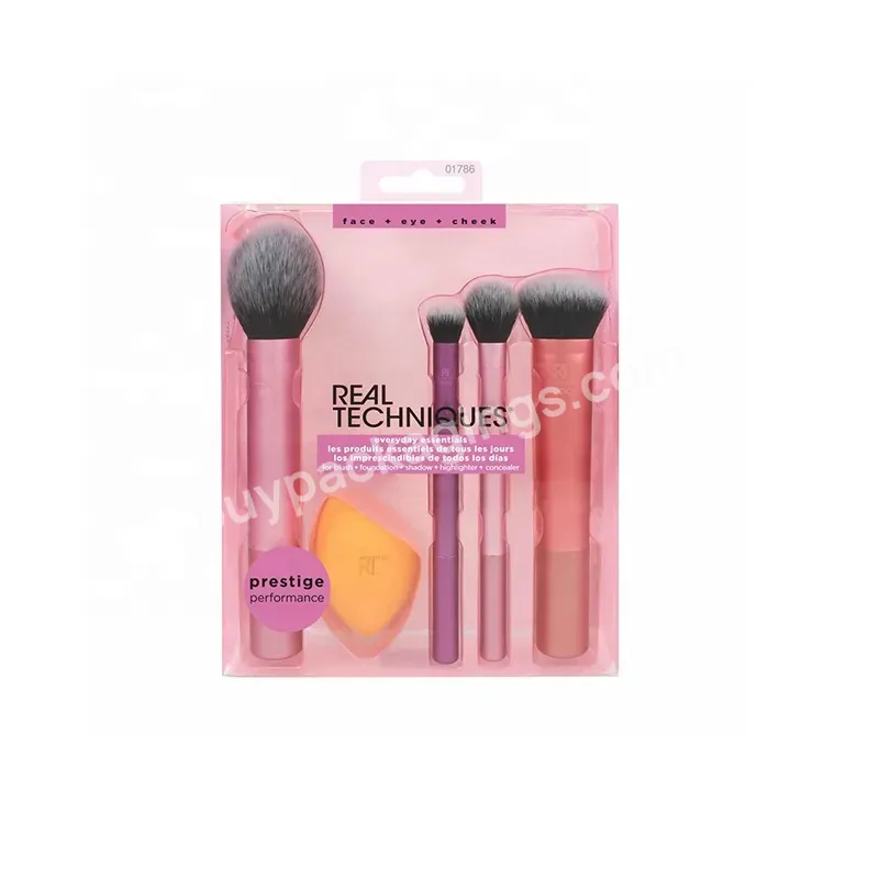 5 Count 4 Pieces Custom Makeup Brush Powder Set Kit Packaging Box