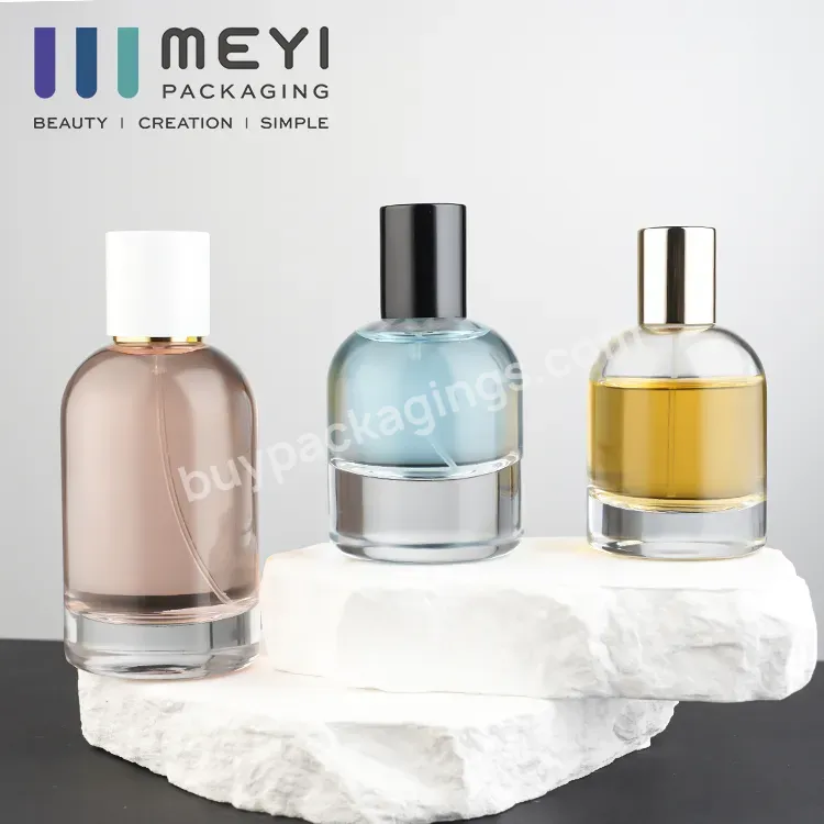 50ml And 100ml Round Shape Clear Perfume High Quality Glass Bottle