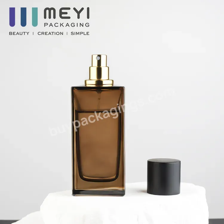 50ml And 100ml Square Glass Perfume Bottle Color Coating With Magnetic Cap