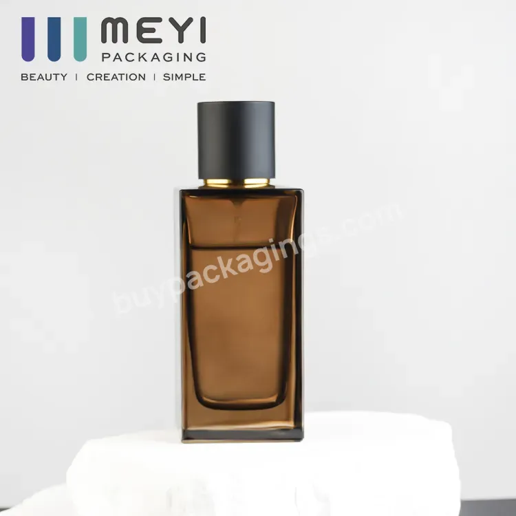 50ml And 100ml Square Glass Perfume Bottle Color Coating With Magnetic Cap