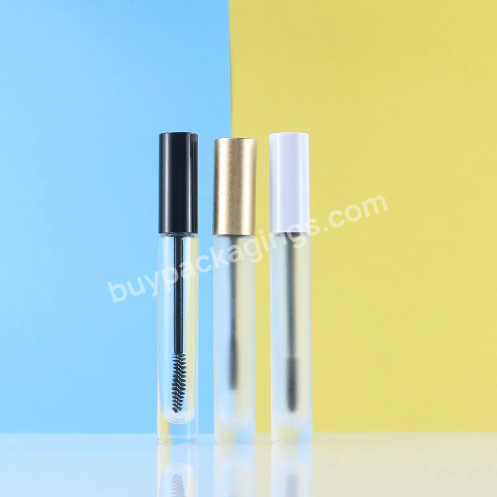 7ml 10ml Wholesale Luxury Cosmetic Packaging Cylinder Glass Mascara Container Lip Gloss Bottle Tube With Brush - Buy Mascara Bottles,Vial Bottle Mascara,Empty Mascara Tubes With Brush.