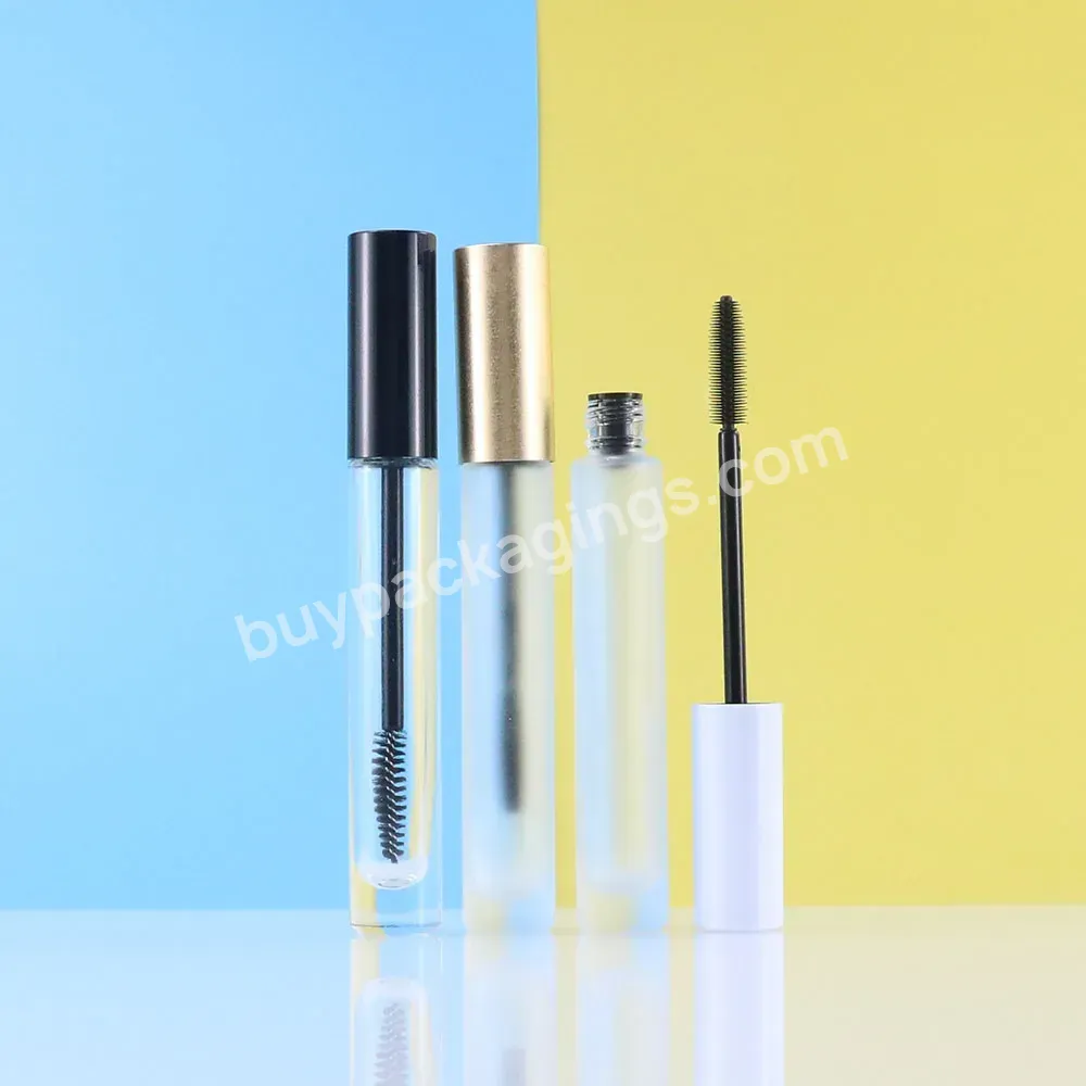 8ml 10ml New Design Luxury Cosmetic Packaging Cylinder Glass Mascara Container Lip Gloss Bottle Tube With Brush - Buy Lip Gloss Tubes,Mascara Tube,Mascara Container.