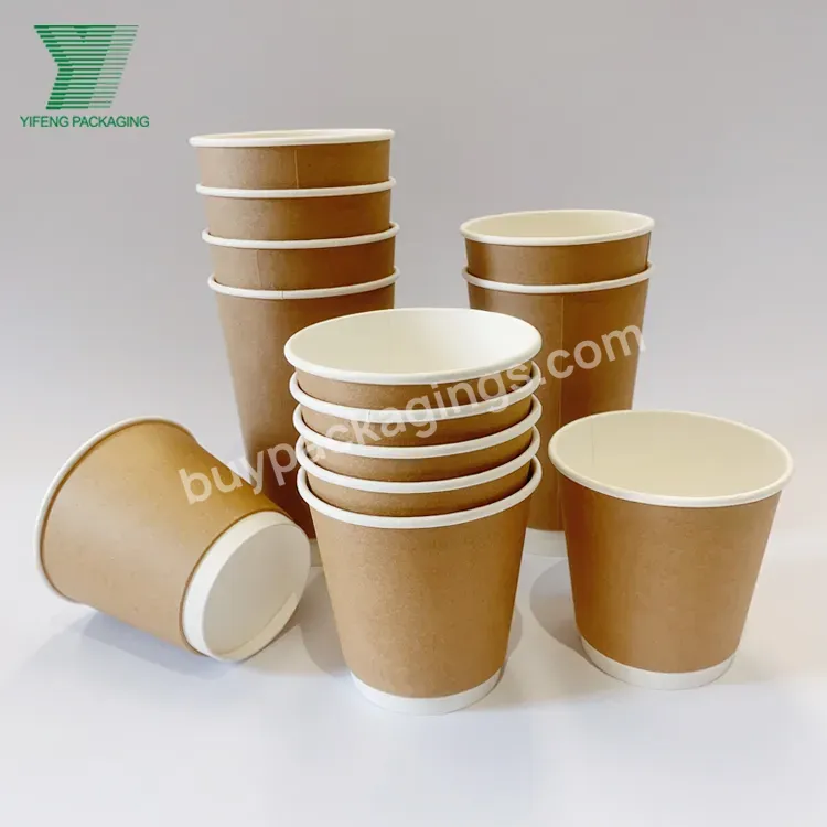 8oz 12oz 16oz Disposable Custom Logo Design Flexo Printing Paper Cups For Coffee Or Tea Small Single Wall Cups With Lids