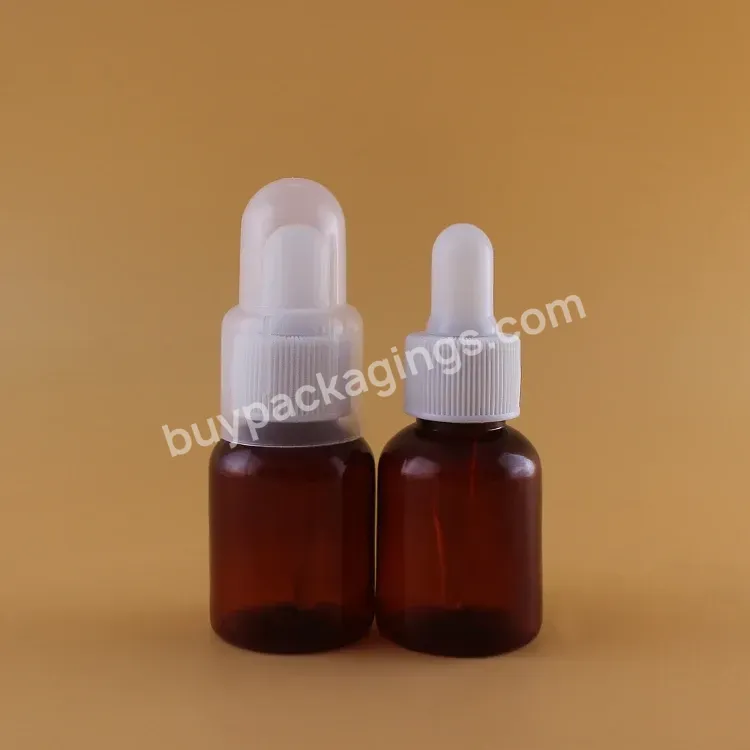 Amber Empty Essential Oil Bottle Face Serum Body Glass Dropper Bottles With Dropper