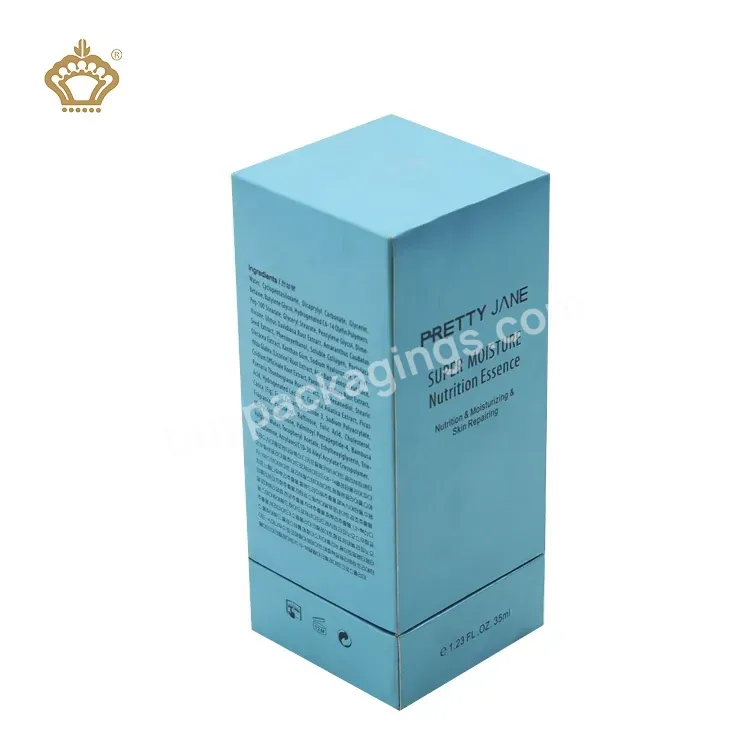 Aquamarine Advanced Custom Handmade Cardboard Paper Cosmetic Skincare Essential Oil Gift Perfume Boxes Design Packaging With Lid