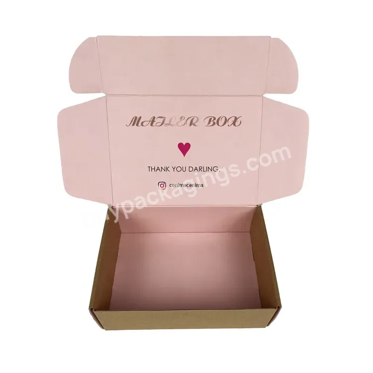 Beautiful Corrugated Shipping Mailer Box Custom For Clothing And Cosmetic Paper Packaging