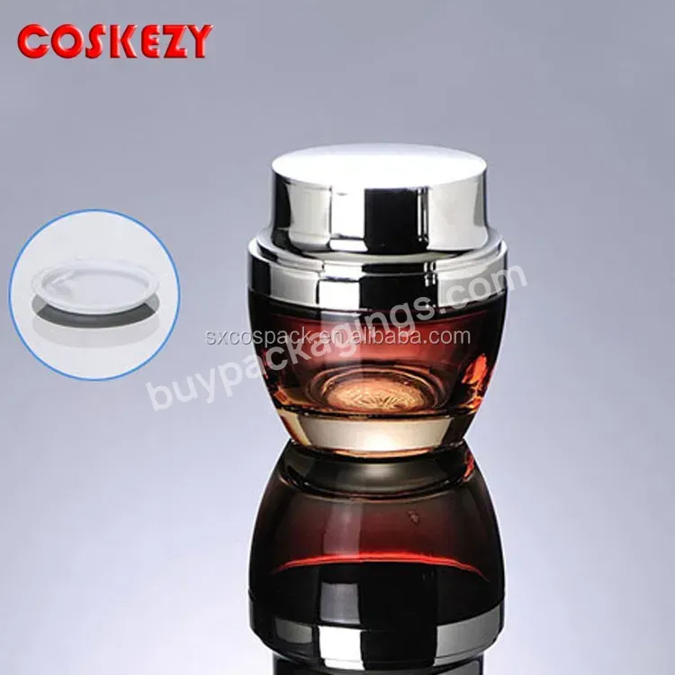 Beauty 50ml Empty Red Glass Packaging For Cream,Glass Jars With Golden And Silver Lid - Buy 50ml Empty Red Glass Packaging,Glass Jars,50g Face Cream Jar.