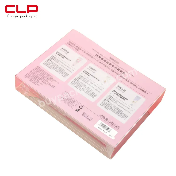 Beauty Cosmetics Brush Pvc Packaging Box Customized Cosmetics Pet Packaging Box Hook Box