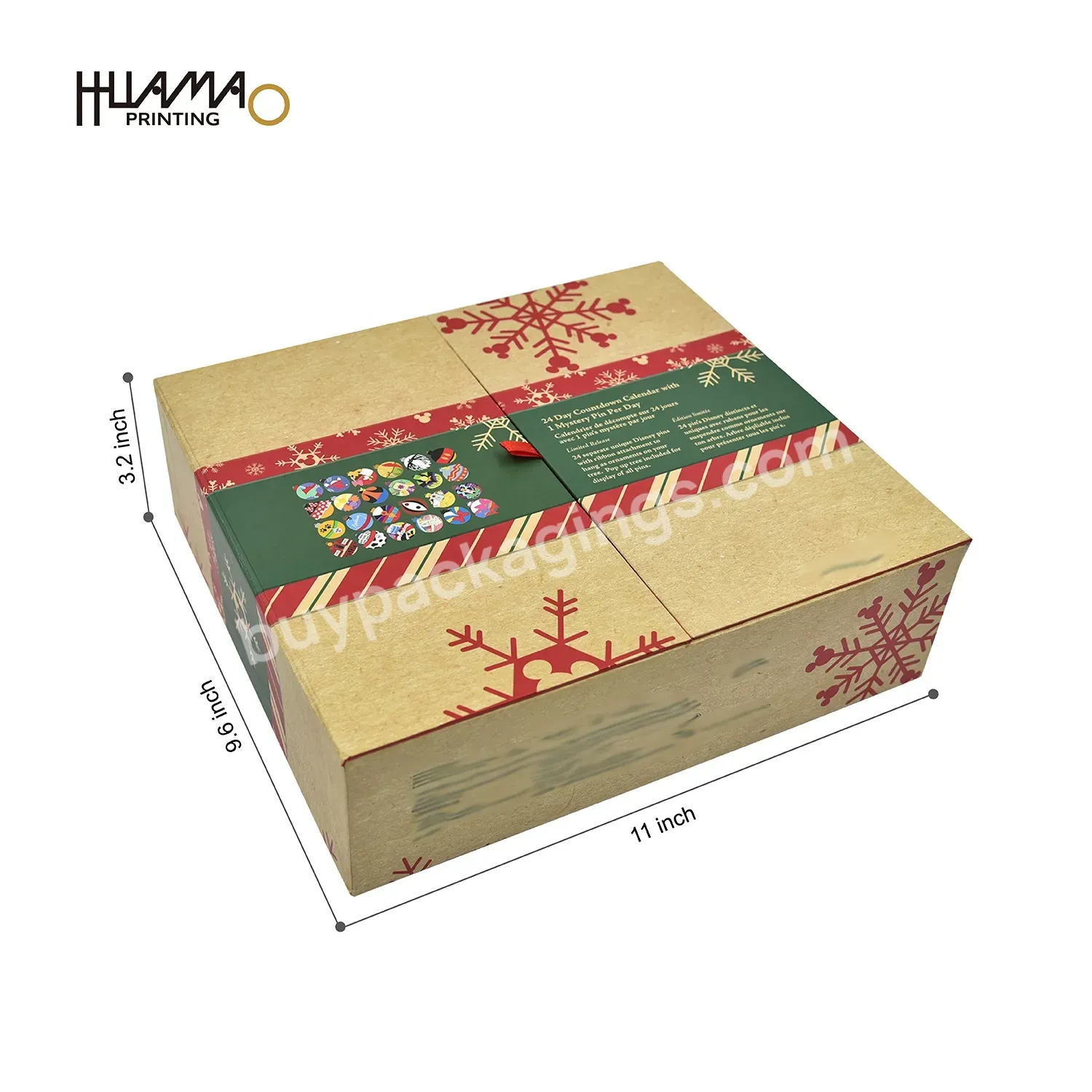 Beauty Rectangular Sticker Bottle Personalized Paper Boxes Press On Nails Packaging Round Christmas Stickers Advent Calendar Box