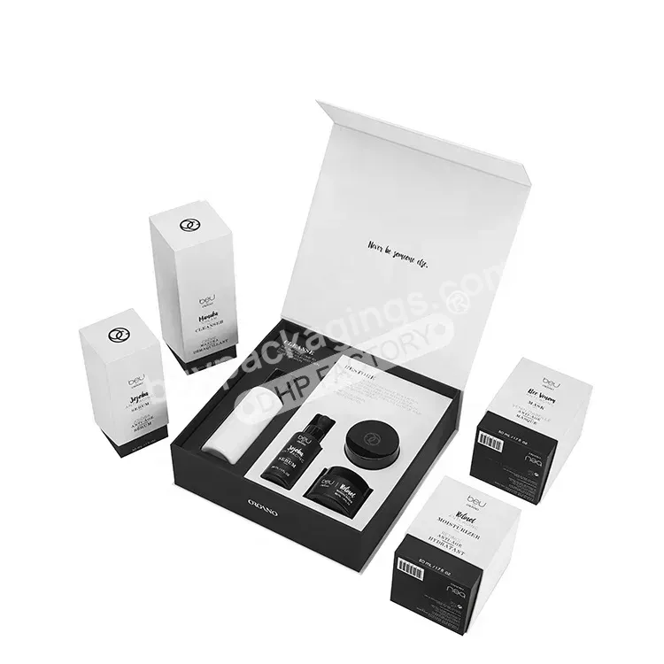 Bespoke Matte Black Paper Rigid Cardboard Cosmetic Gift Packaging Magnetic Closure Essential Oil Bottle Box