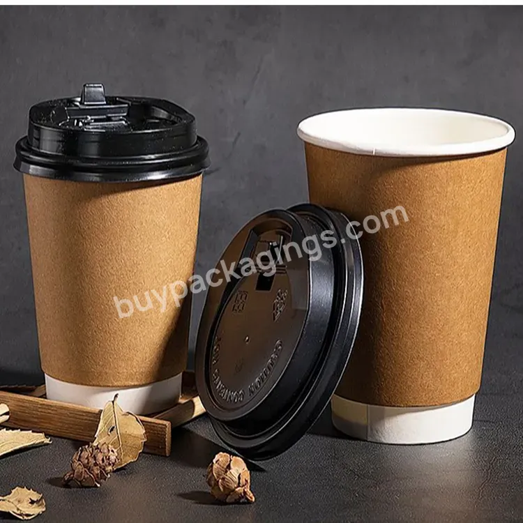 Biodegradable 12oz Disposable Custom Printing 12oz Thermo Coffee Paper Cup With Lid 8 Oz 12 Oz 16 Oz Paper Cup For Beverage