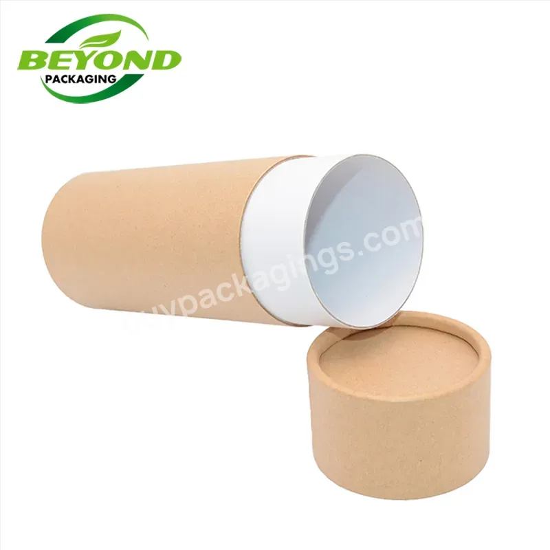 Biodegradable Brown Kraft Paper Plain Cylinder Box Recycled Carton Tube Eco Friendly Paper Core Tube Towel Packaging