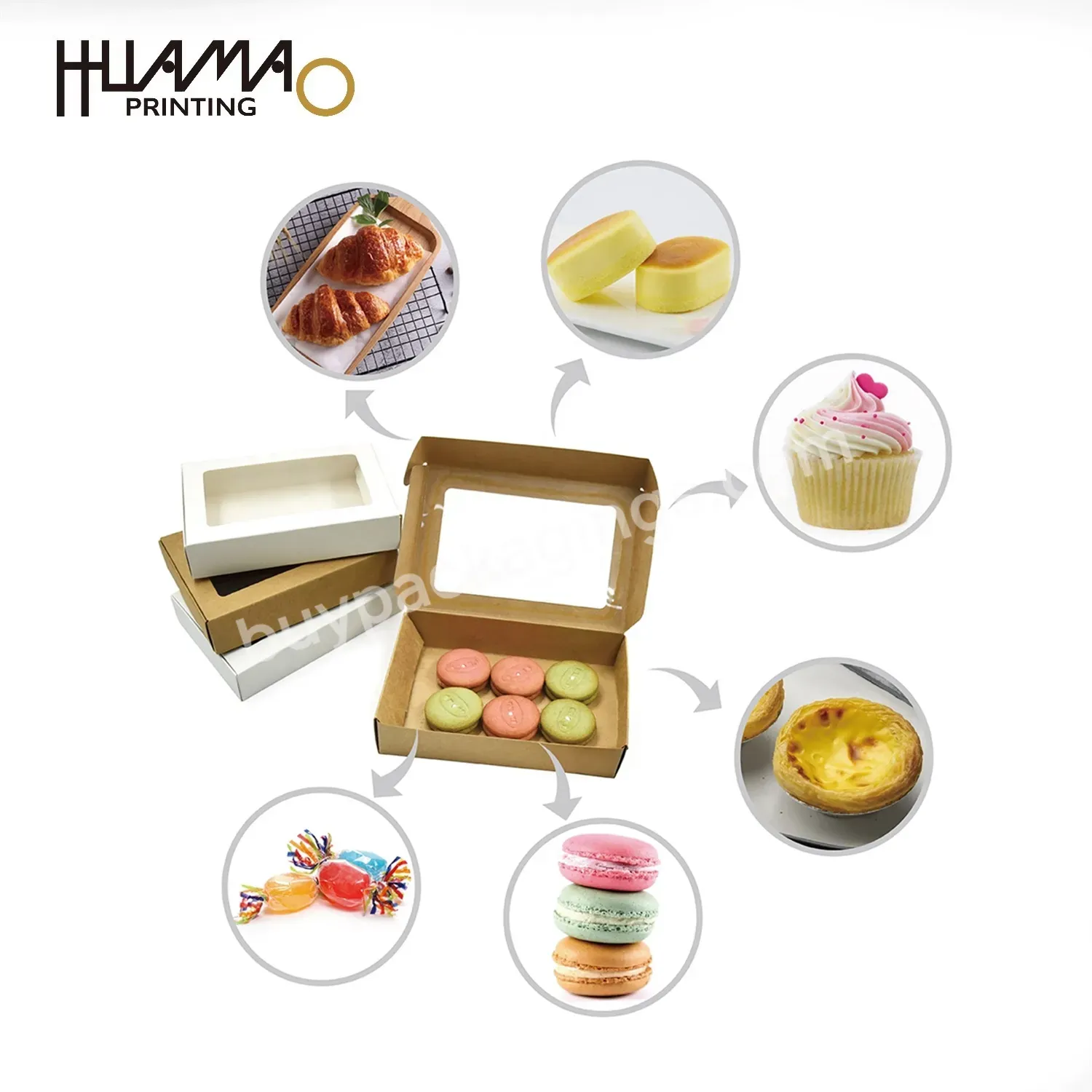 Biodegradable Thank You Sticker Card Big Mailer Paper Boxes Caja De Pizza Cartoon Paper Bag Bakery Packaging Macaron Box