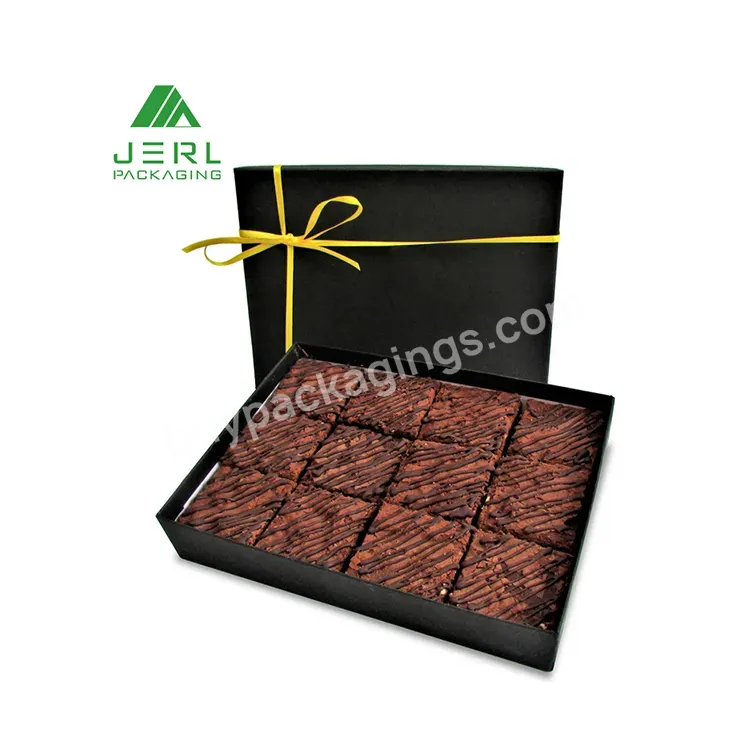 Black Brownies Gift Packing Box Brownie Boxes With Divider