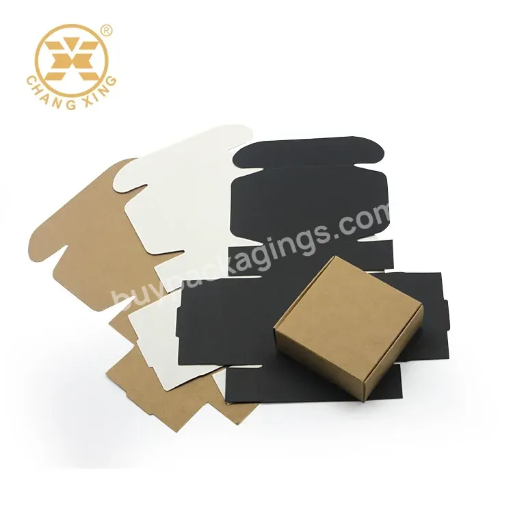 Black Cardboard Small Recycled Hard Cover Wedding Gift Square Shape Eyelash Packaging Box