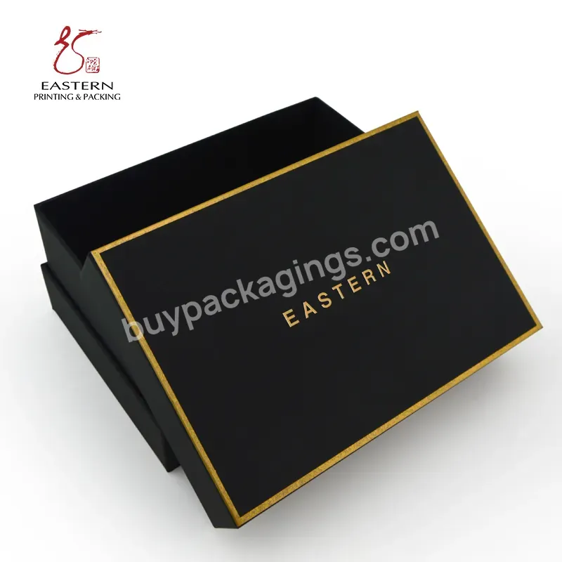 Black Color Printing Free Design Makeup Lipstick Skincare Storage Cosmetic Paper Packaging Box With Custom Hot Stamping Logo