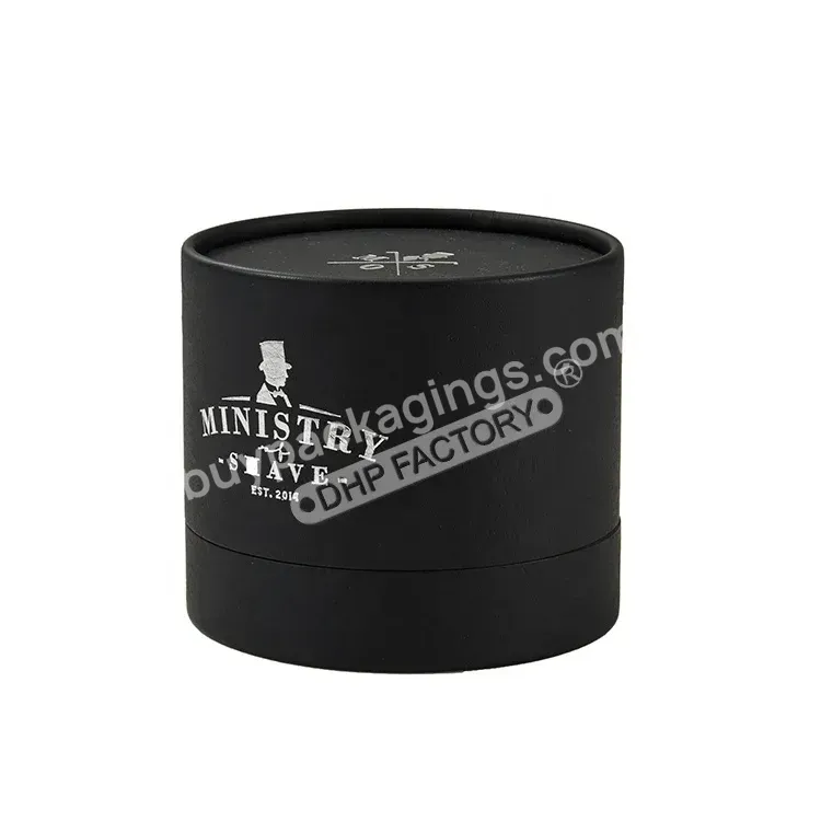 Black Custom Logo High-end Luxury Cardboard Paper Gift Box Cylinder Candle Box Packaging