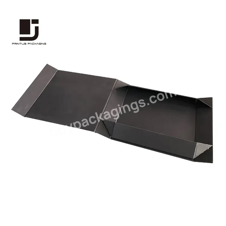 Black Folding Gift Paper Box Packaging For T Shirt