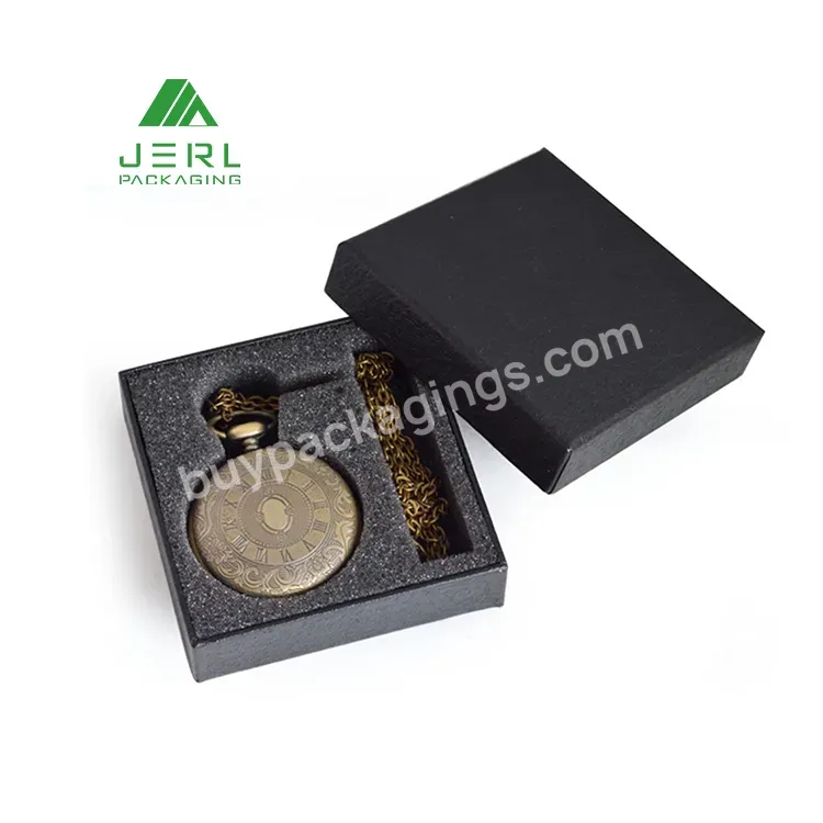 Black Paper Box Antique Pocket Watch Box