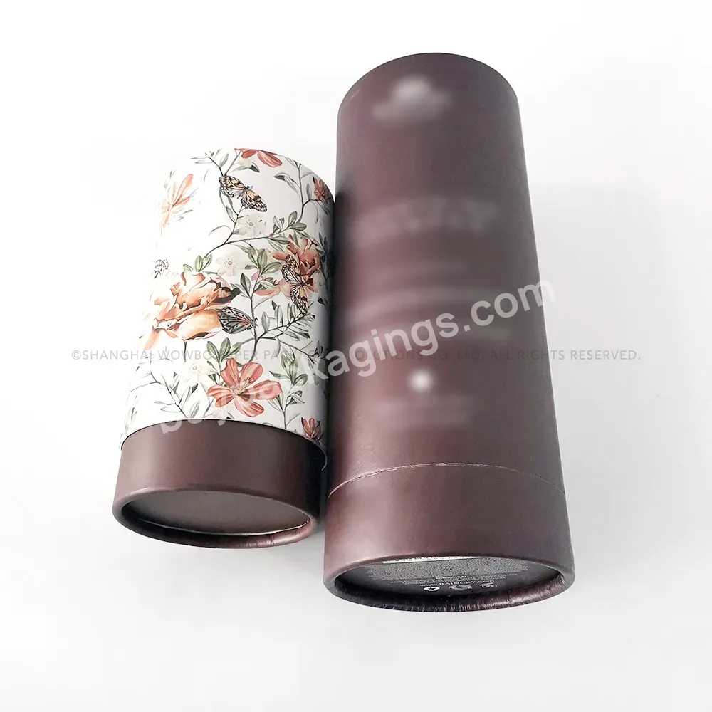 Black Wholesale Custom Cardboard Round Tube Cylinder Packaging Box Paper Round Box Round Tube Box