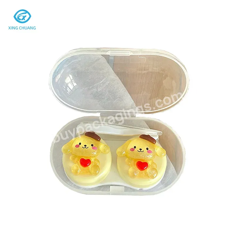 Bling Bling ~ Cute Cartoon Contact Lenses Box Simple Transparent Contact Lens Care Box Small And Portable High Appearance Level - Buy Contact Lens Case,Multiple Storage Box Companion Box,Bling Bling ~ Cute Cartoon Contact Lenses Box Simple Transparen