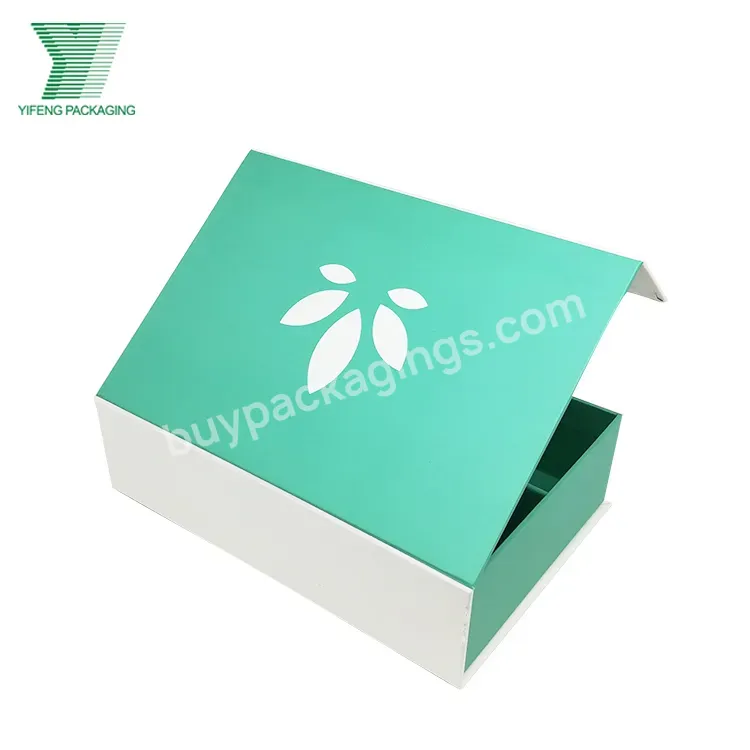 Blue Color Custom Logo Fashion Design Magnetic Shirt Box Plain Packaging Paper Box
