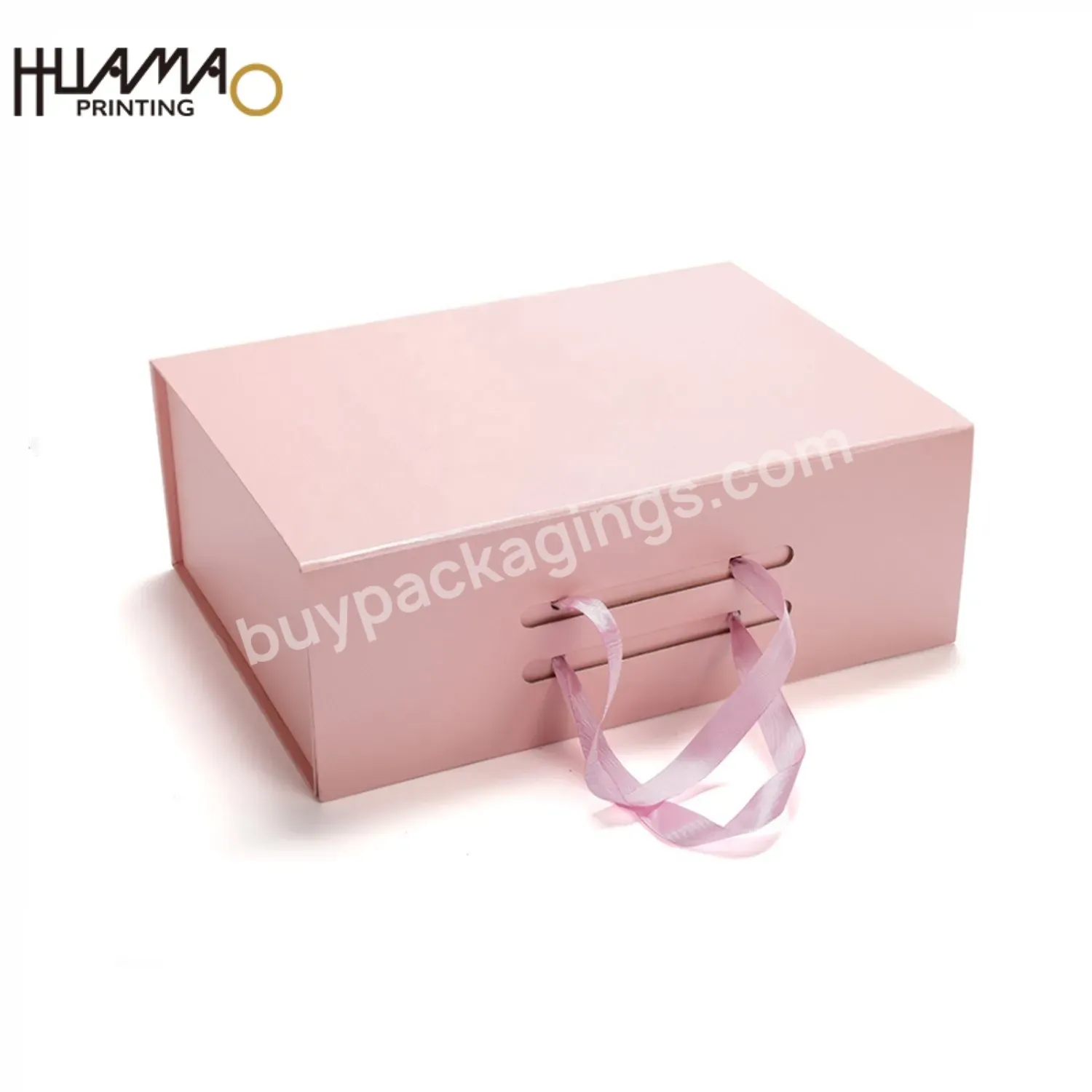 Boite Cadeau Hair Shoe Folding Foldable Packaging Gift Box Ribbon Custom Luxury Magnetic Gift Packaging Paper Box