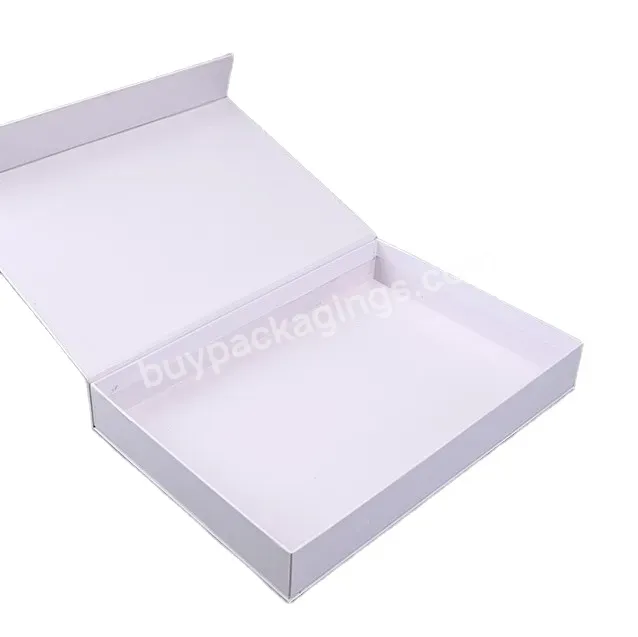 Book Shaped Rigid Paper Box Packaging Magnetic Custom Box Made Of Art Paper For Clothing