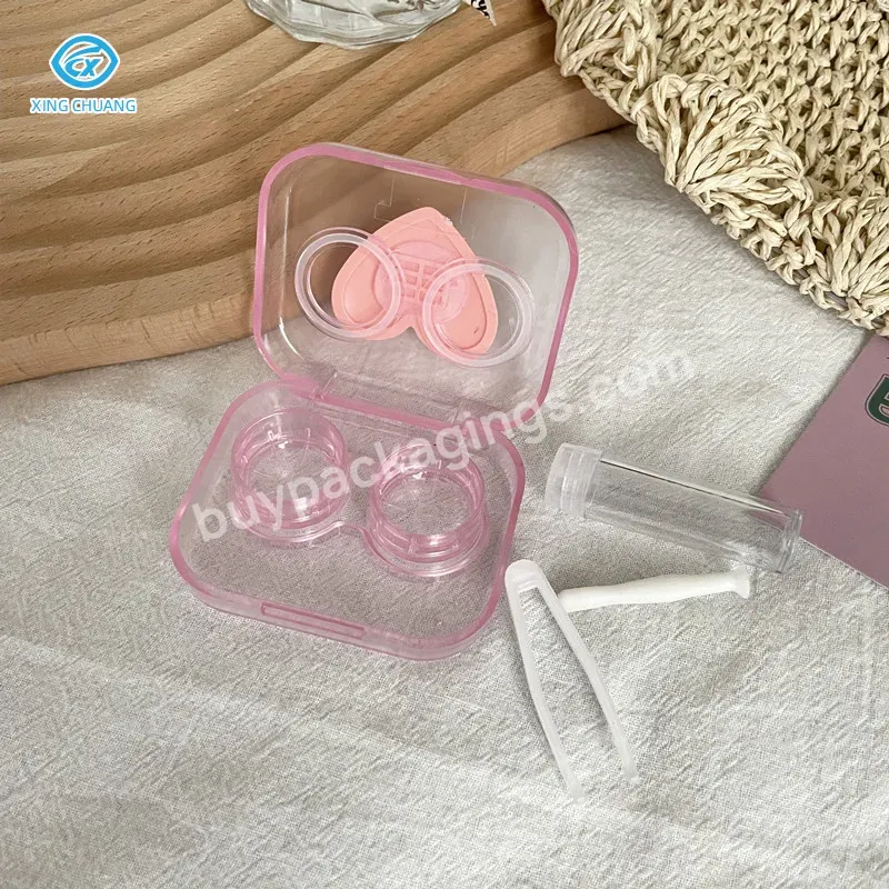 Candy-colored Love Contact Lens Case Convenient No-twist Myopia Contact Lens Case One Simple Transparent Companion Case - Buy Candy-colored Love Contact Lens Case,Convenient No-twist Myopia Contact Lens Case,Candy-colored Love Contact Lens Case Conve