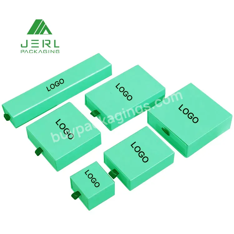 Cardboard Bracelet Package Jewellery Boxes Dark Green Jewelry Packaging Box With Logo Printing