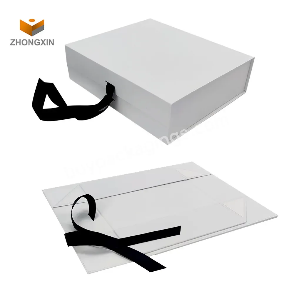 Cardboard Gift Box Luxury Box With Changeable Ribbon And Magnetic Closure Folding Big Gift Boxes Set