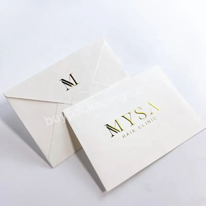 China Factory Direct Logo Design Custom Envelopes Medium Size Envelope In White