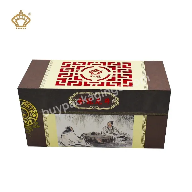 China Factory Hand Made Luxury Rigid Tea Display Packaging Paper Box With Magnetic Drawer Box