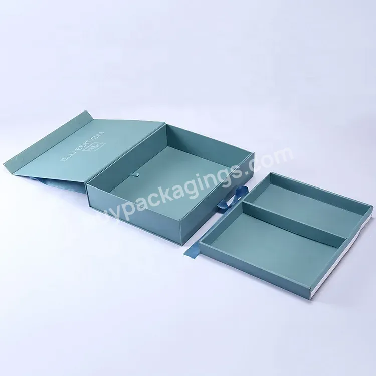 China Manufacture Custom Luxury Magnetic Folding Packaging Boxes For Clothes