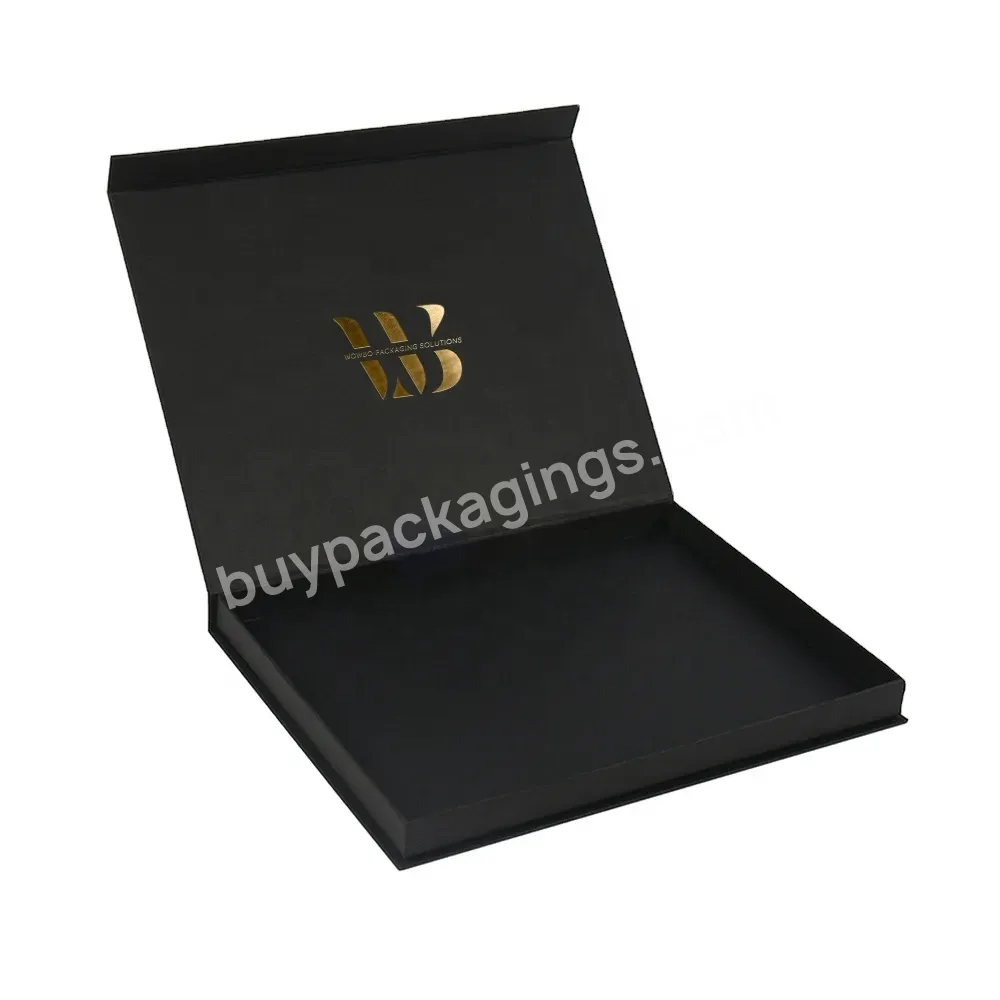 China Manufacturer's Low Price Matte Black Magnetic Gift Box With Closure With Your Logo Printed For Necklace Packaging