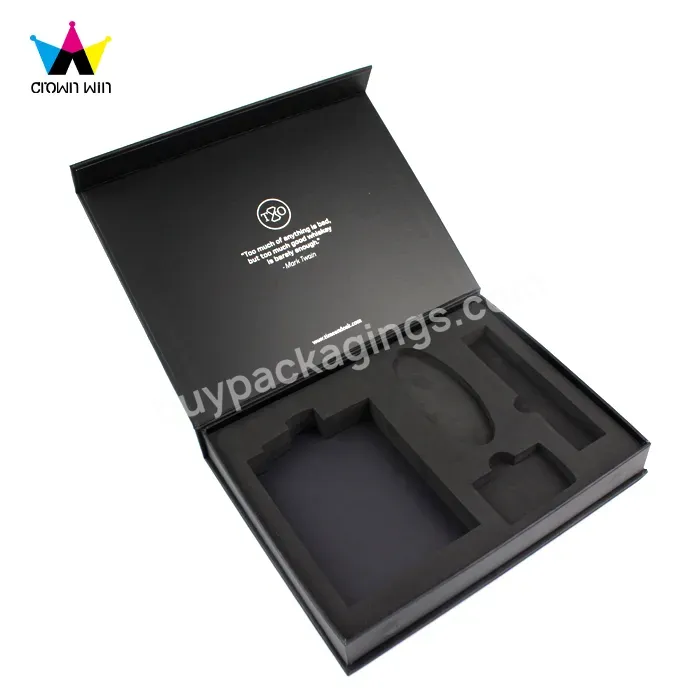 China Supplier Craft Premium Wholesale Magnetic Paper Gift Box/black Bridesmaid Paper Gift Box With Foam Insert