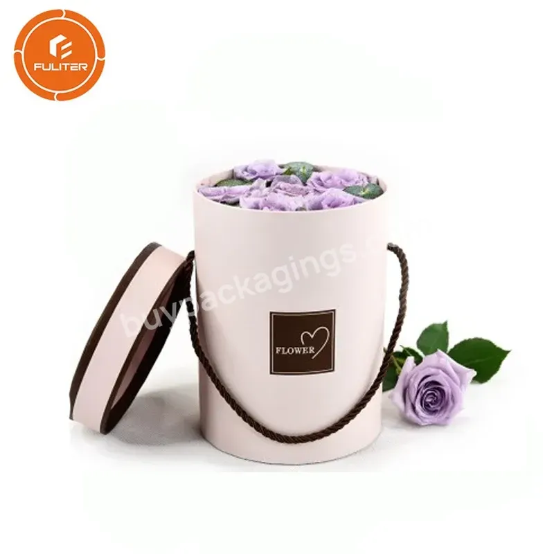 China Wholesale Custom Flower Paper Round Gift Boxes For Flower Arrangements